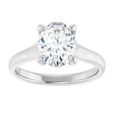 14K White 9x7 mm Oval Solitaire Engagement Ring Mounting variant--Oval variant--1CT variant--14K-rose-gold