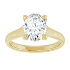 14K Yellow 9x7 mm Oval Solitaire Engagement Ring Mounting