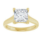 14K Yellow 7 mm Square Solitaire Engagement Ring Mounting