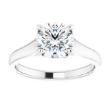 14K White 7.4 mm Round Solitaire Engagement Ring Mounting/2-CT.5CT variant--Round variant--1.5CT variant--14K-white-gold