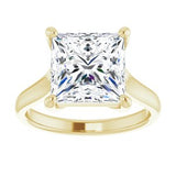 14K Yellow 9 mm Square Solitaire Engagement Ring Mounting variant--Square variant--4CT variant--14K-yellow-gold
