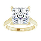 14K Yellow 9 mm Square Solitaire Engagement Ring Mounting