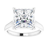 14K White 9 mm Square Solitaire Engagement Ring Mounting variant--Square variant--4CT variant--14K-white-gold