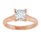 14K Rose 5.5 mm Square Solitaire Engagement Ring Mounting