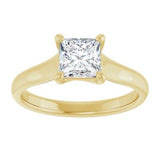 14K Yellow 5.5 mm Square Solitaire Engagement Ring Mounting variant--Square variant--1CT variant--14K-yellow-gold