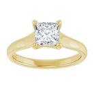 14K Yellow 5.5 mm Square Solitaire Engagement Ring Mounting