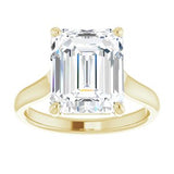 14K Yellow 11x9 mm Emerald Solitaire Engagement Ring Mounting variant--Emerald variant--6CT variant--14K-yellow-gold