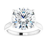 14K White 11 mm Round Solitaire Engagement Ring Mounting variant--Round variant--5CT variant--14K-white-gold