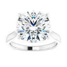 14K White 11 mm Round Solitaire Engagement Ring Mounting