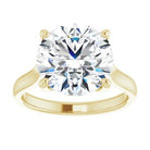 14K Yellow 11 mm Round Solitaire Engagement Ring Mounting