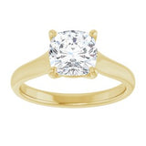 14K Yellow 7 mm Cushion Solitaire Engagement Ring Mounting variant--Cushion variant--2CT variant--14K-yellow-gold
