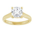 14K Yellow 7 mm Cushion Solitaire Engagement Ring Mounting