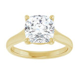 14K Yellow 8 mm Cushion Solitaire Engagement Ring Mounting variant--Cushion variant--3CT variant--14K-white-gold
