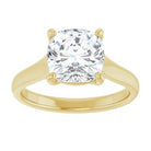 14K Yellow 8 mm Cushion Solitaire Engagement Ring Mounting