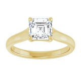 14K Yellow 6 mm Asscher Solitaire Engagement Ring Mounting variant--Asscher variant--1CT variant--14K-yellow-gold