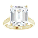 14K Yellow 12x10 mm Emerald Solitaire Engagement Ring Mounting variant--Emerald variant--5CT variant--14K-yellow-gold