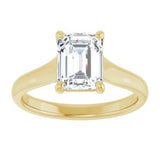 14K Yellow 8x6 mm Emerald Solitaire Engagement Ring Mounting/2-CT.5CT variant--Emerald variant--1.5CT variant--14K-rose-gold