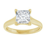 14K Yellow 6.5 mm Square Solitaire Engagement Ring Mounting/2-CT.5CT variant--Square variant--1.5CT variant--14K-white-gold