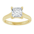 14K Yellow 6.5 mm Square Solitaire Engagement Ring Mounting