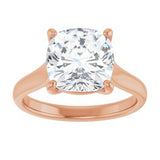 14K Rose 9 mm Cushion Solitaire Engagement Ring Mounting variant--Cushion variant--5CT variant--14K-white-gold
