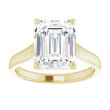 14K Yellow 10x8 mm Emerald Solitaire Engagement Ring Mounting variant--Oval variant--1CT variant--14K-rose-gold