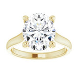 14K Yellow 11x9 mm Oval Solitaire Engagement Ring Mounting variant--Oval variant--5CT variant--14K-yellow-gold