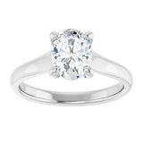 14K White 8x6 mm Oval Solitaire Engagement Ring Mounting variant--Oval variant--1CT variant--14K-rose-gold