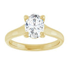 14K Yellow 8x6 mm Oval Solitaire Engagement Ring Mounting