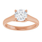14K Rose 6.5 mm Round Solitaire Engagement Ring Mounting