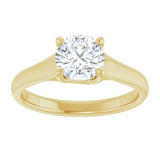 14K Yellow 6.5 mm Round Solitaire Engagement Ring Mounting variant--Round variant--1CT variant--14K-yellow-gold