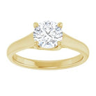 14K Yellow 6.5 mm Round Solitaire Engagement Ring Mounting