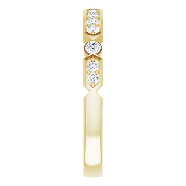 Side View of Deco Diamond Ring in Yellow Gold variant--14K-yellow-gold