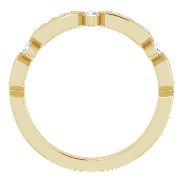 Side View of Deco Diamond Band in Yellow Gold variant--14K-yellow-gold