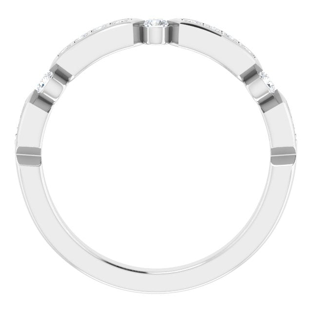 Side View of Deco Diamond Band in White Gold variant--14K-white-gold variant--Platinum
