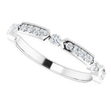 Stackable Deco Diamond Ring in White Gold variant--14K-white-gold variant--Platinum
