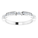 Stackable Deco Diamond Band in White Gold variant--14K-white-gold variant--Platinum