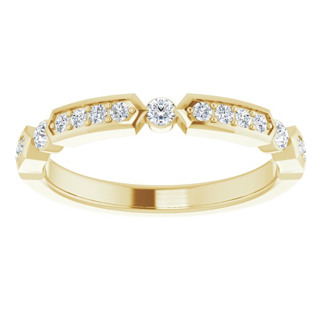 Stackable Deco Diamond Band in Yellow Gold variant--14K-yellow-gold