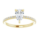 14K Yellow 8x5 mm Pear Engagement Ring Mounting variant--Pear variant--1CT variant--14K-yellow-gold