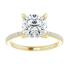 14K Yellow  8 mm Cushion Engagement Ring Mounting