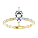 14K Yellow 10x5 mm Marquise Engagement Ring Mounting variant--Marquise variant--1CT variant--14K-yellow-gold
