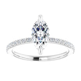 14K White 10x5 mm Marquise Engagement Ring Mounting variant--Marquise variant--1CT variant--14K-white-gold