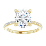14K Yellow 10x8 mm Oval Engagement Ring Mounting variant--Oval variant--3CT variant--14K-yellow-gold