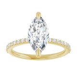 14K Yellow 12x6 mm Marquise Engagement Ring Mounting variant--Marquise variant--2CT variant--14K-yellow-gold