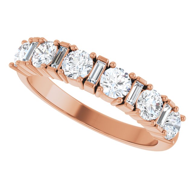 1 carat diamond anniversary ring rose gold variant--14K-rose-gold variant--Diamond-Lab variant--Diamond-Nat