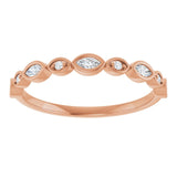 14K rose gold Marquise Swing Diamond Band variant--Round variant--14K-rose-gold variant--Diamond-Lab