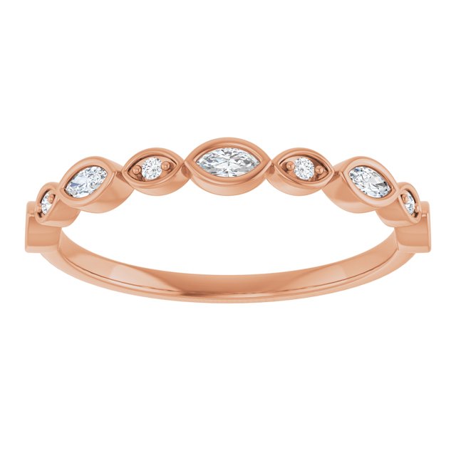 14K rose gold Marquise Swing Diamond Band variant--Round variant--14K-rose-gold variant--Diamond-Lab