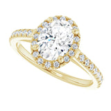 French-set halo ring 2CT marquise alternate view variant--Oval variant--1CT variant--14K-yellow-gold