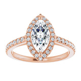 14K rose gold 1CT Marquise Diamond French-Set Engagement Ring variant--Marquise variant--2CT variant--14K-rose-gold