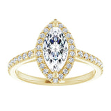 14K yellow gold 1CT Marquise Diamond French-Set Engagement Ring variant--Marquise variant--2CT variant--14K-yellow-gold