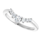 White Gold Curved Diamond Band